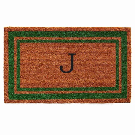 Calloway Mills Monogram Door Mat, Natural, Green, 18 in W x 30 in L 153011830J
